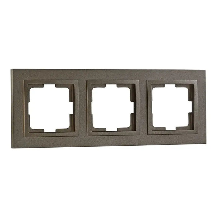FRAME TRIPLE BRONZE MONO DESPINA - Ключове и контакти<<<Електроматериали<<<Praktiker&&&Ключове и