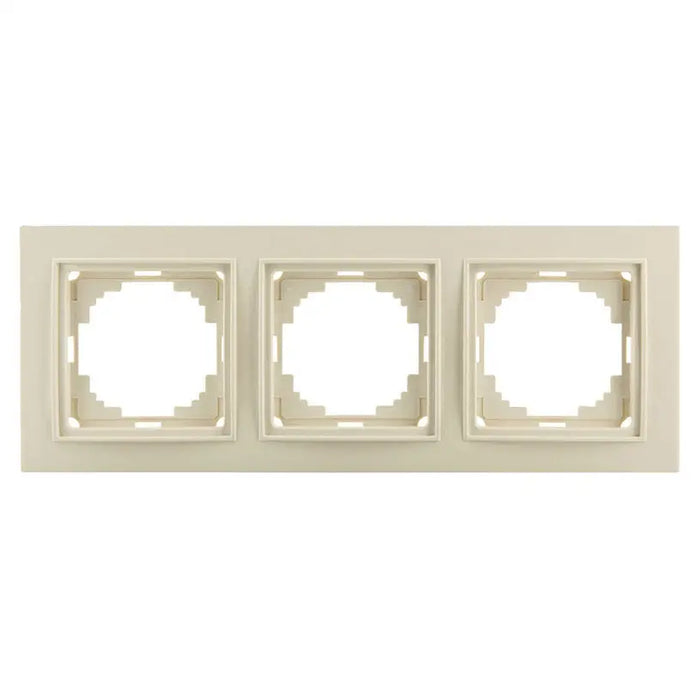 FRAME TRIPLE CREAM NILSON THOR - Ключове и контакти<<<Електроматериали<<<Praktiker&&&Ключове и