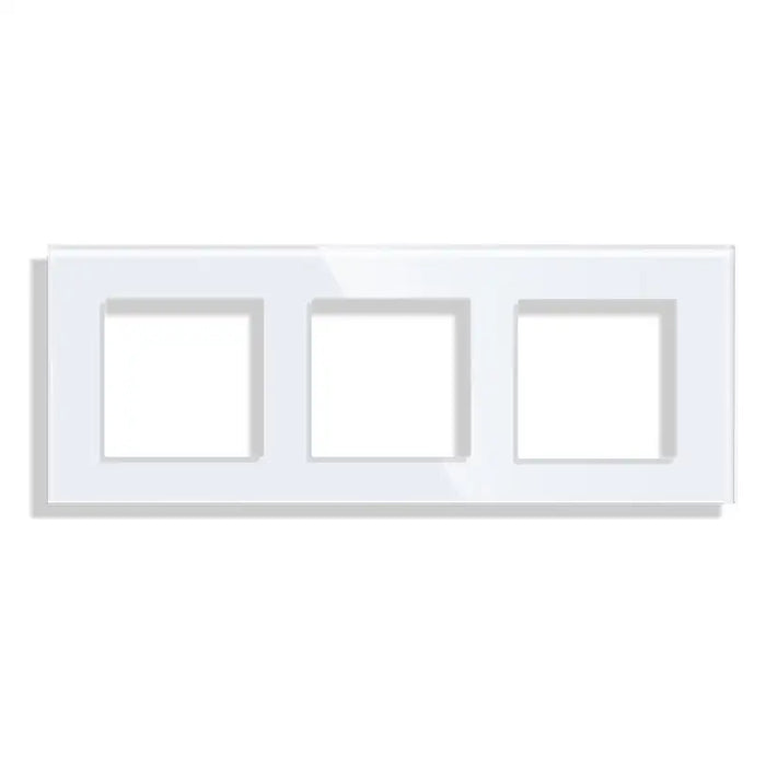 FRAME TRIPLE GLASS WHITE LUXON - Ключове и контакти<<<Електроматериали<<<Praktiker&&&Ключове и