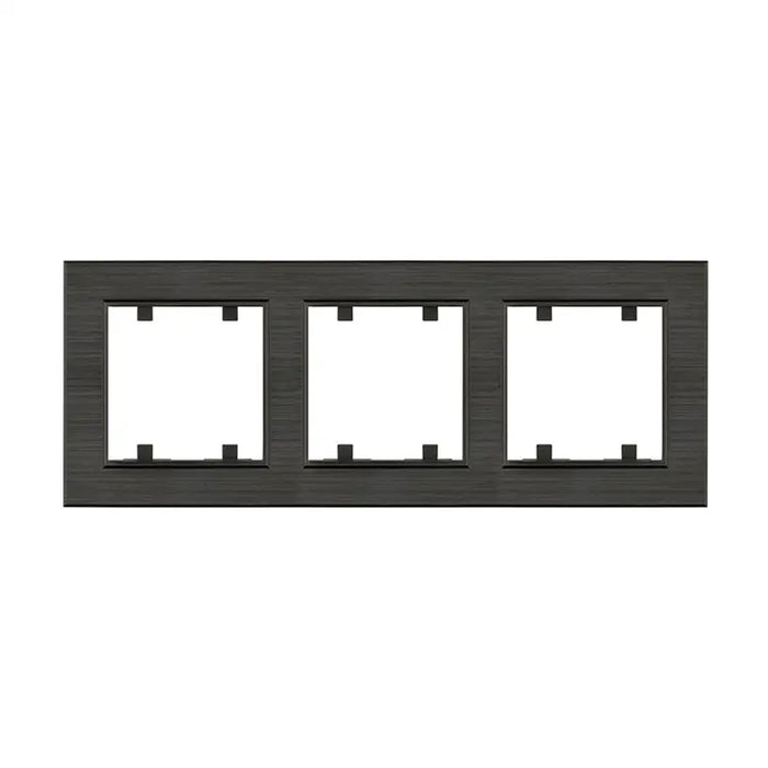 FRAME TRIPLE GRAPHITE MAKEL KAREA LINE - Ключове и контакти<<<Електроматериали<<<Praktiker&&&Ключове и