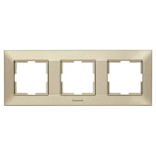 FRAME TRIPLE HORIZONTAL BRONZE PANASONIC Arkedia Slim - Ключове и контакти<<<Електроматериали<<<Praktiker&&&Ключове и