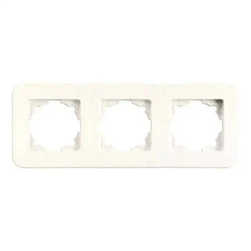 FRAME TRIPLE HORIZONTAL CREAM VIKO BY PANASONIC Rollina - Ключове и контакти<<<Електроматериали<<<Praktiker&&&Ключове и