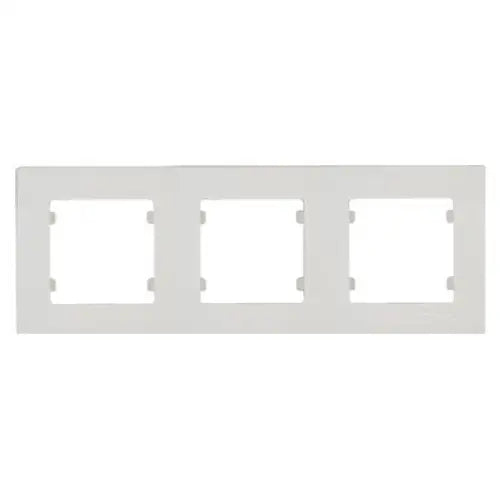 FRAME TRIPLE HORIZONTAL MAKEL Lilium Natural Kare - Ключове и контакти<<<Електроматериали<<<Praktiker&&&Ключове и