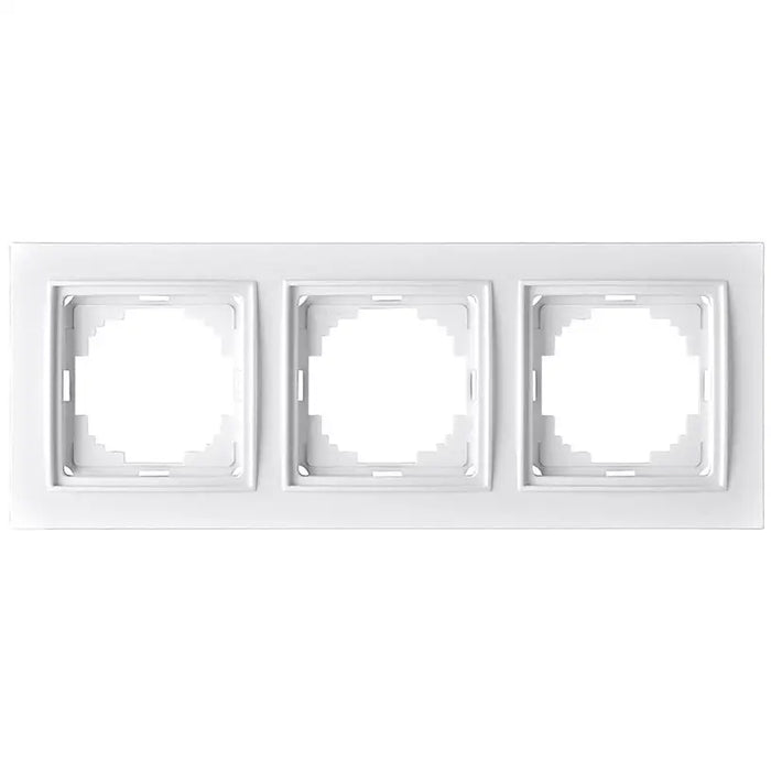 FRAME TRIPLE WHITE NILSON THOR - Ключове и контакти<<<Електроматериали<<<Praktiker&&&Ключове и