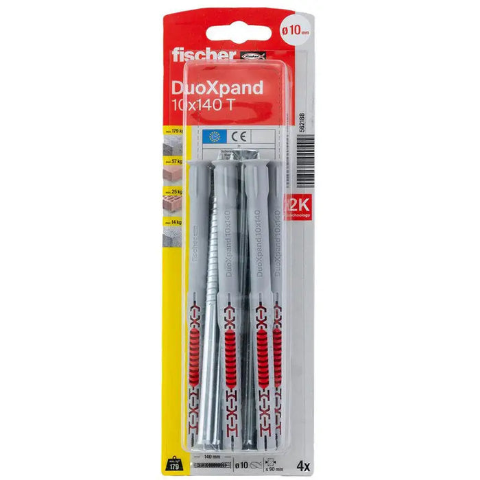 FRAMING DOWEL F10X140MM 4 FISCHER DUOXPAND - Комплекти дюбели<<<Дюбели<<<Инструменти и железария<<<Praktiker
