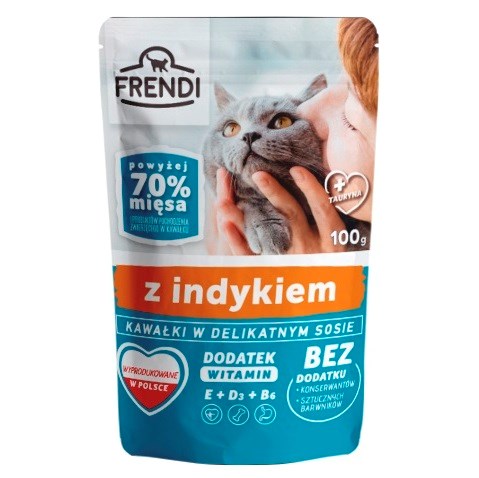 FRENDI Pieces in turkey sauce - wet cat food - 100 g