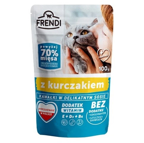 FRENDI Pieces in sauce with chicken - wet cat food - 100 g
