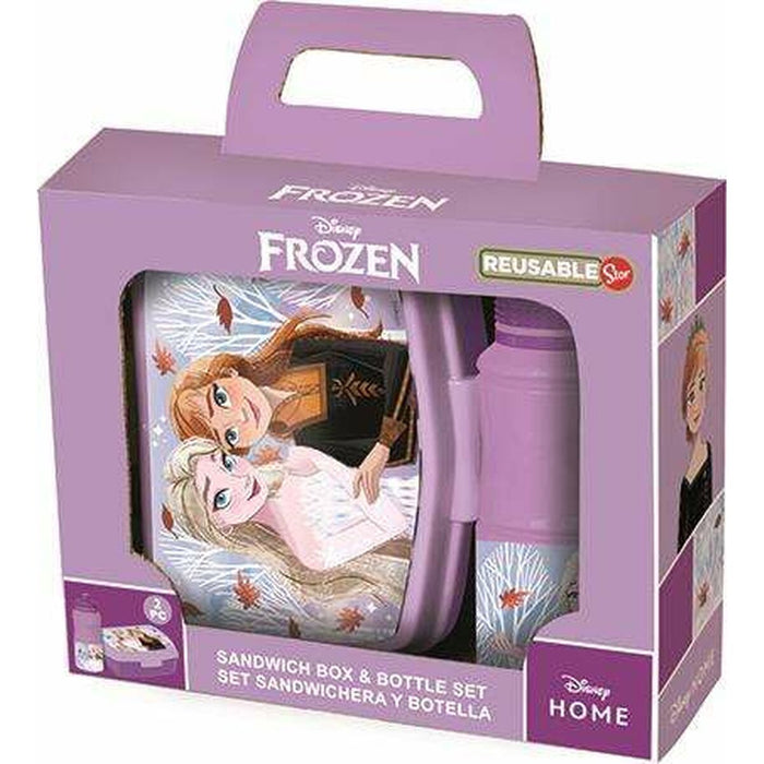 Picnic Holder and Bottle Included Frozen Autumn Leaves