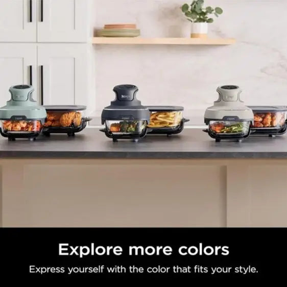 Fryer NINJA Crispi 4-in-1 Portable Glass Air Fryer FN101EUSG 3.8 l Sage Green - Здравословно хранене<<<Малки