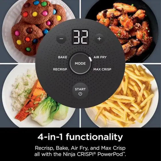 Fryer NINJA Crispi 4-in-1 Portable Glass Air Fryer FN101EUST 3.8 l Stone - Здравословно хранене<<<Малки