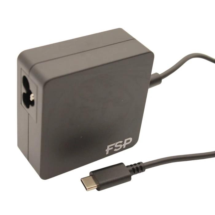 Universal power supply (charger) for laptop FSP NB 65W, USB Type-C, Black