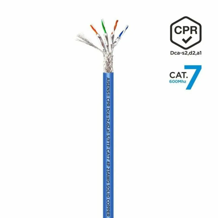 FTP Category 7 Rigid Network Cable Aisens AWG23 Blue 100 m - Компютър Кабели и адаптери<<<Компютри|