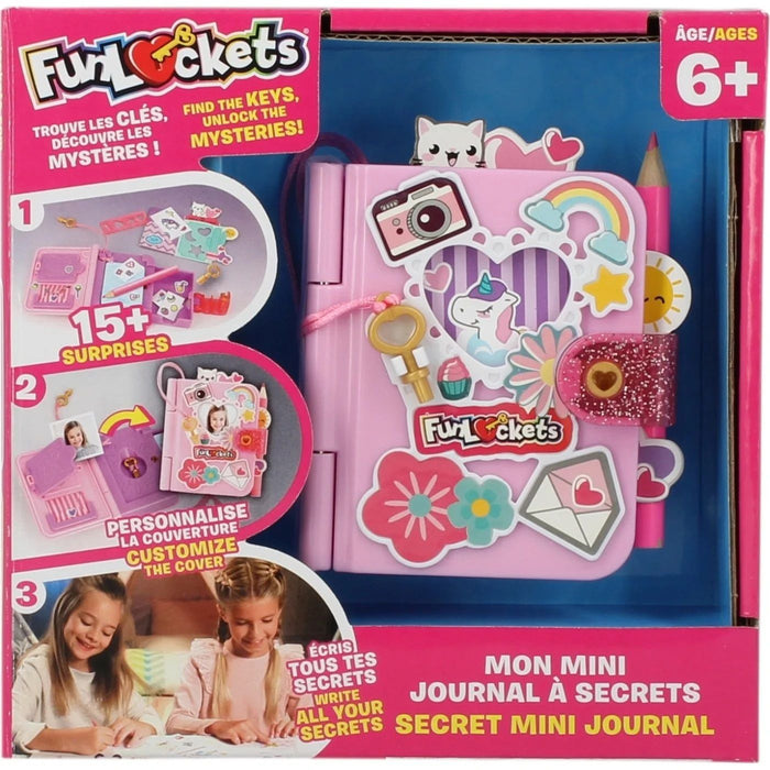 Diary with accessories Funlockets Mini Pink