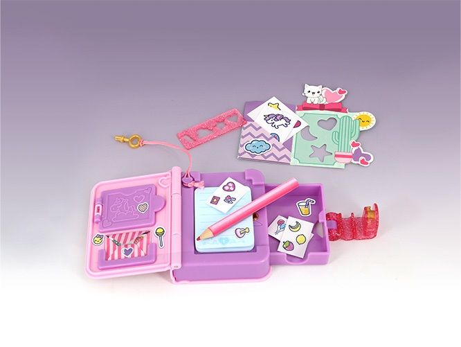 Diary with accessories Funlockets Mini Pink