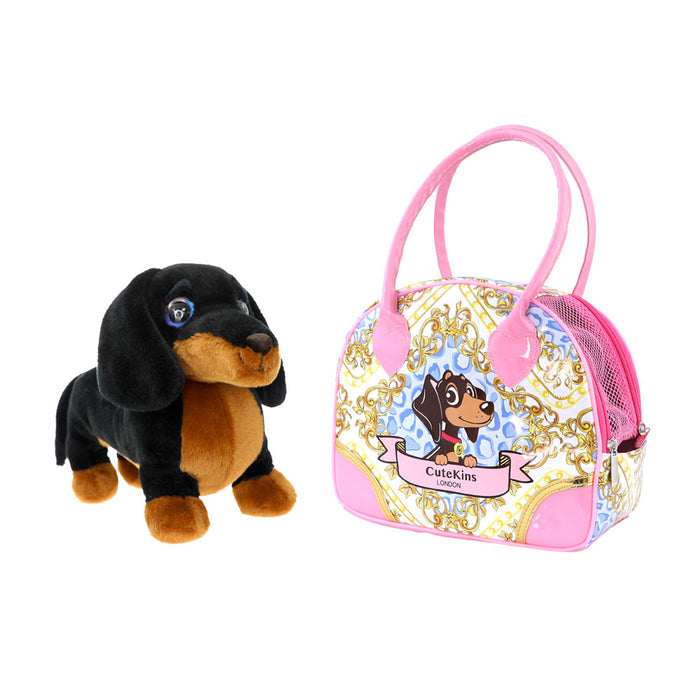 Детска играчка Funville CuteKins - Дакел в чанта Donna Chichi