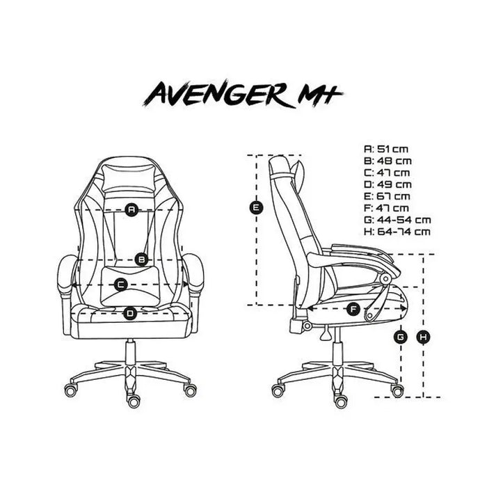 Fury Gaming Chair Avenger M+ Black-White - Геймърски столове<<<FURY компютърна периферия<<<FURY<<<PolyComp&&&Геймърски