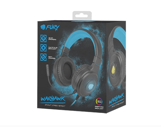 Fury Gaming Headset Warhawk RGB - Слушалки<<<FURY компютърна