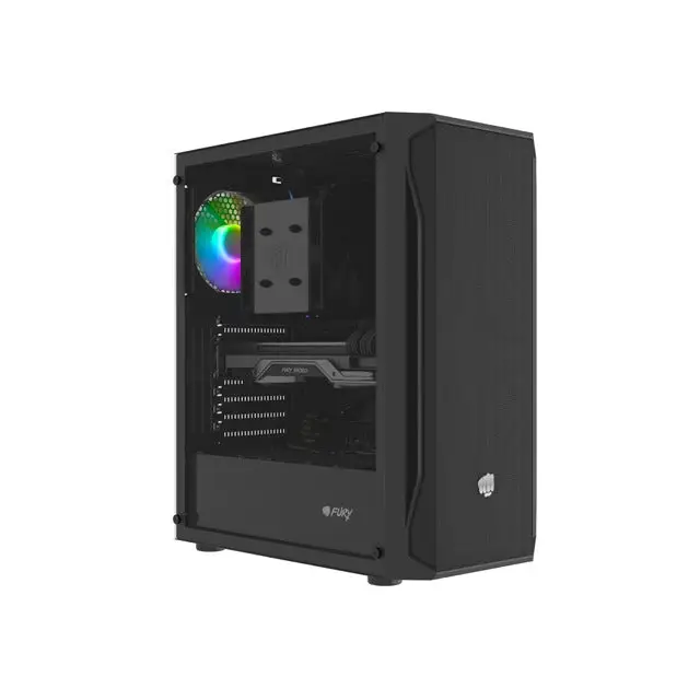 Fury PC Case Shobo SH4 RGB Midi Tower Window Black - Кутии за компютър<<<FURY компютърна