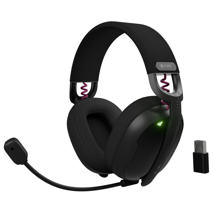 Fury Gaming Headset, Fukiya F6, Wireless With Microphone, Black