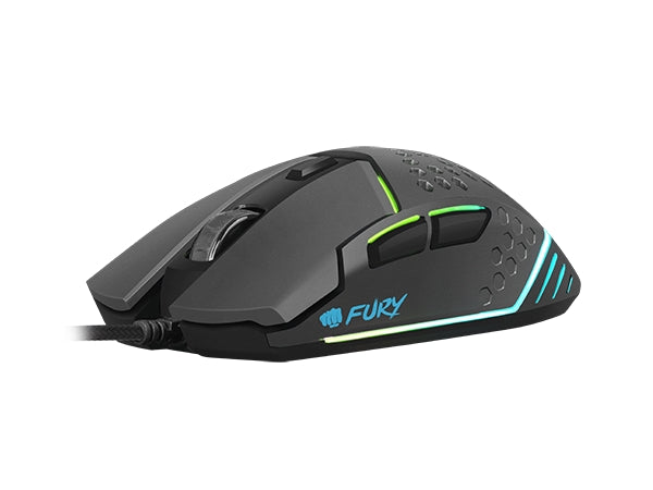 Fury Gaming Mouse Battler 6400 DPI Optical With Software Black