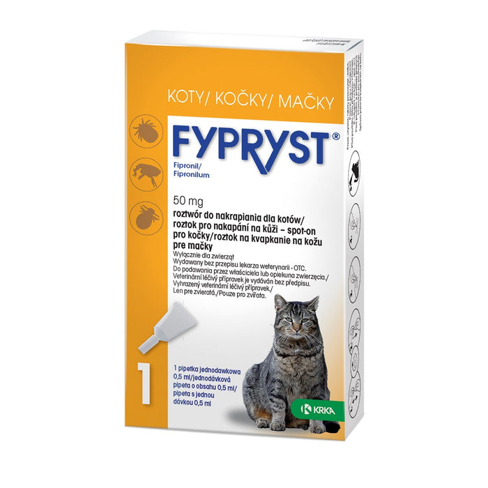 FYPRYST 50mg - drops against fleas and ticks for cats – 1x0.5ml