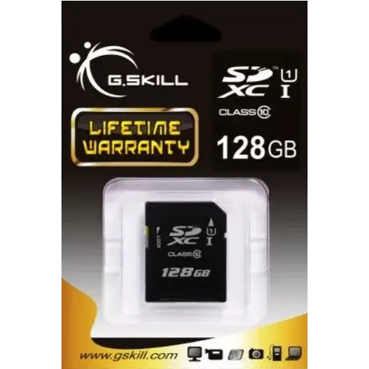 G.SKILL SDXC 128GB CLASS 10 UHS-I - SecureDigital flash memoriesPAM-SDG<<<Memory devicesPAM<<<ActionPL