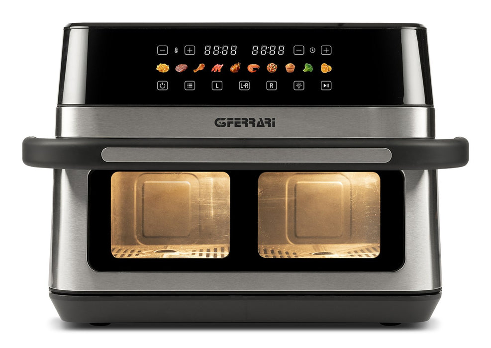 G3 Ferrari G10223 fryer Double 12 L Stand-alone 2200 W Hot air fryer Black, Stainless steel