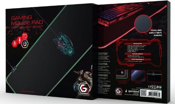 Non-slip Mat GEMBIRD MP-GAMELED-L