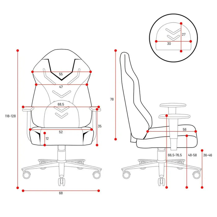 Gaming Chair Diablo Chairs 1191 - Аксесоари за Игри<<<Компютър Игри<<<Компютри| Електроника<<<BigBuy&&&Gaming