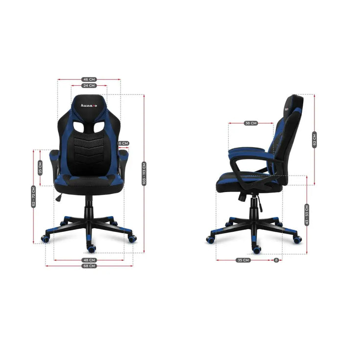 Gaming Chair Huzaro FORCE 2.5 Blue Black - Аксесоари за Игри<<<Компютър Игри<<<Компютри| Електроника<<<BigBuy&&&Gaming