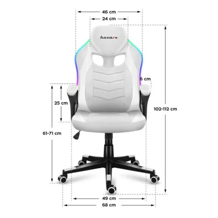 Gaming Chair Huzaro Force 2.5 White - Аксесоари за Игри<<<Компютър Игри<<<Компютри| Електроника<<<BigBuy&&&Gaming