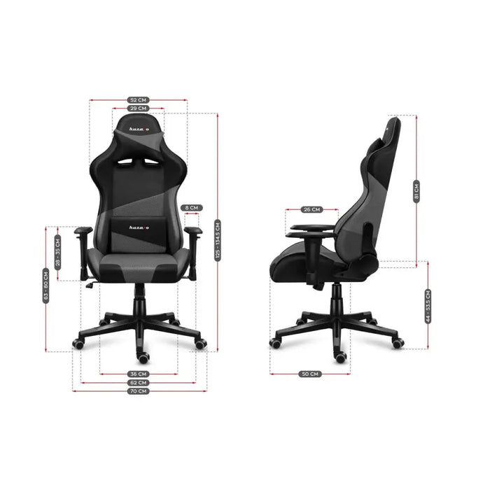 Gaming Chair Huzaro Force 6.2 Black/Grey - Аксесоари за Игри<<<Компютър Игри<<<Компютри| Електроника<<<BigBuy&&&Gaming