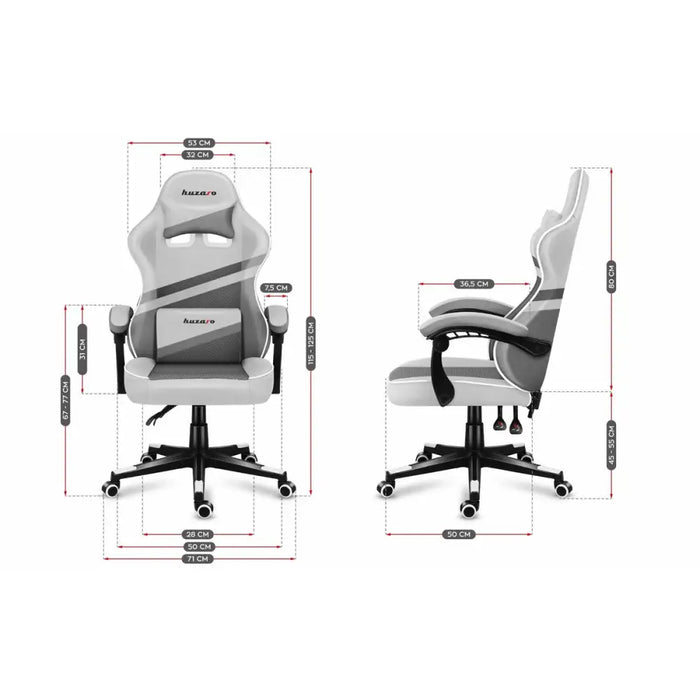 Gaming Chair Huzaro HZ-Force 4.4 White Mesh White - Аксесоари за Игри<<<Компютър Игри<<<Компютри|