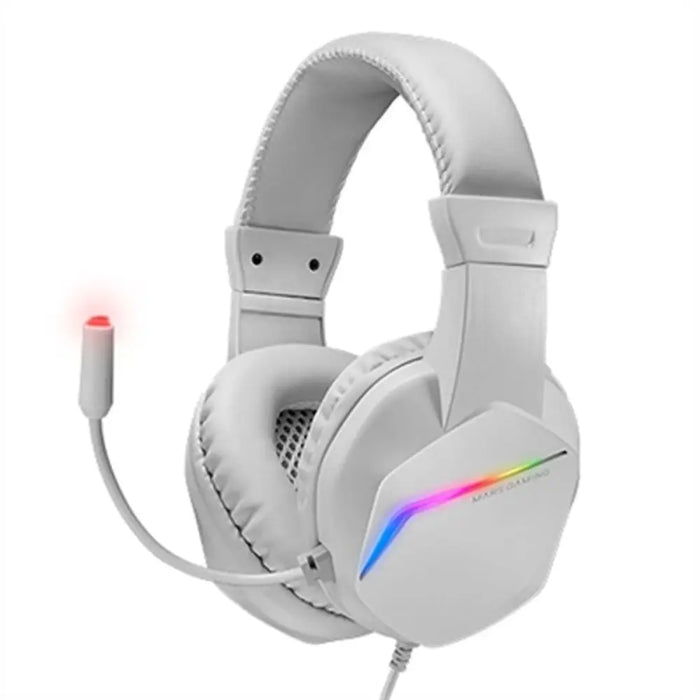 Gaming Earpiece with Microphone Mars Gaming MH122W White - Електроника Периферни и резервни части<<<Компютри|