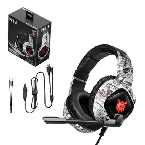 Gaming headphones ONIKUMA K19 Camou White - Wired<<<Headphones<<<Audio<<<InnproXML