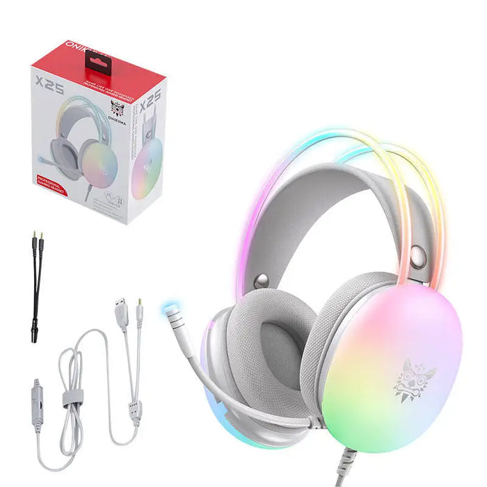 Gaming headphones ONIKUMA X25 White - Wired<<<Headphones<<<Audio<<<InnproXML