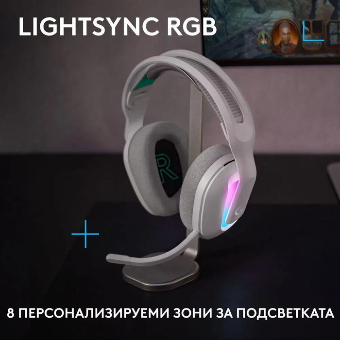 Gaming headset Logitech G522 Lightspeed Wireless RGB Microphone White - Gaming
