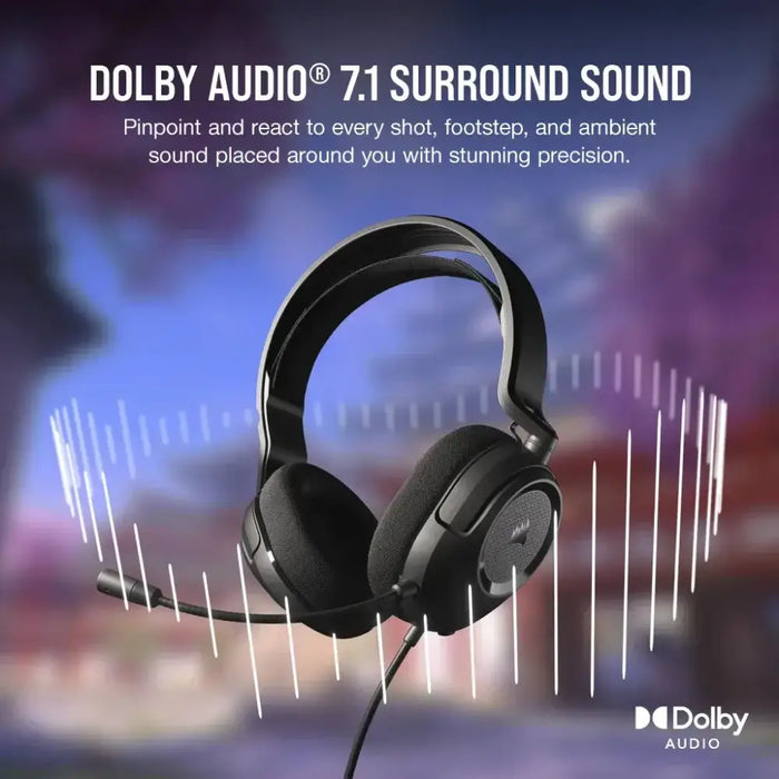 Gaming headset with microphone Corsair HS35 SURROUND v2 7.1 Dolby Audio 3.5mm/USB - Геймърски слушалки<<<Геймърска