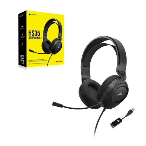 Gaming headset with microphone Corsair HS35 SURROUND v2 7.1 Dolby Audio 3.5mm/USB - Геймърски слушалки<<<Геймърска