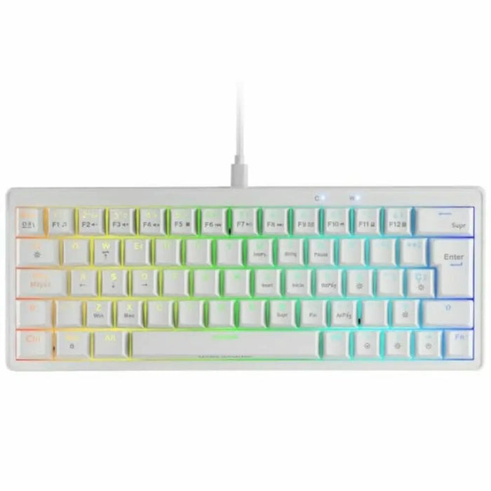 Gaming Keyboard Mars Gaming MKMINIPROWYES Qwerty US White - Електроника Периферни и резервни части<<<Компютри|