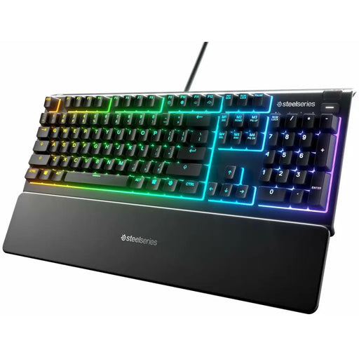 Gaming Keyboard SteelSeries Apex 3 Black Qwerty Portuguese - Компютър Игри<<<Компютри| Електроника<<<BigBuy&&&Gaming
