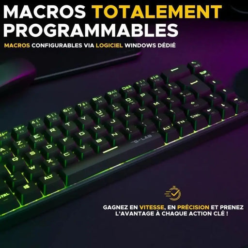Gaming Keyboard The G-Lab KEYZ TITAN Black AZERTY - Gaming клавиатури<<<Компютър Игри<<<Компютри| Електроника<<<BigBuy