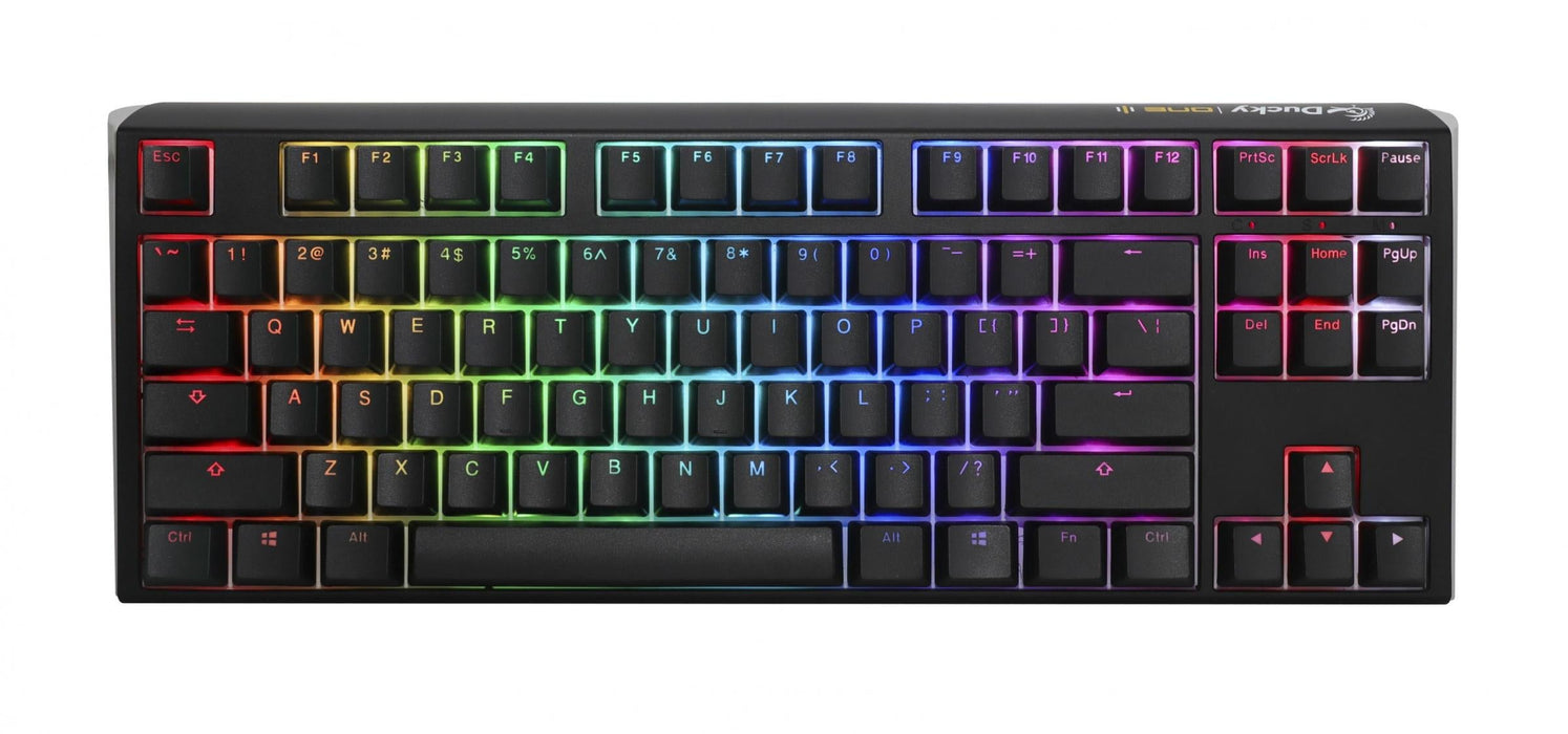 Gaming Mechanical Keyboard Ducky One 3 Classic TKL Hotswap Cherry MX Silver RGB PBT Keycaps - Геймърски