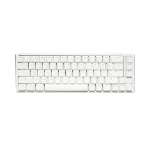 Gaming Mechanical Keyboard Ducky One 3 Pure White SF 65% Hotswap Cherry MX Clear RGB PBT Keycaps - Геймърски