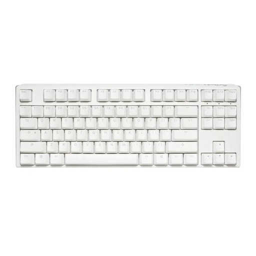 Gaming Mechanical Keyboard Ducky One 3 Pure White TKL Hotswap Cherry MX Blue RGB PBT Keycaps - Геймърски