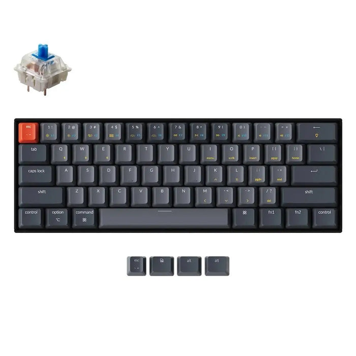 Gaming Mechanical Keyboard Keychron K12 Hot-Swappable 60% Gateron Blue Switch RGB LED ABS - Геймърски