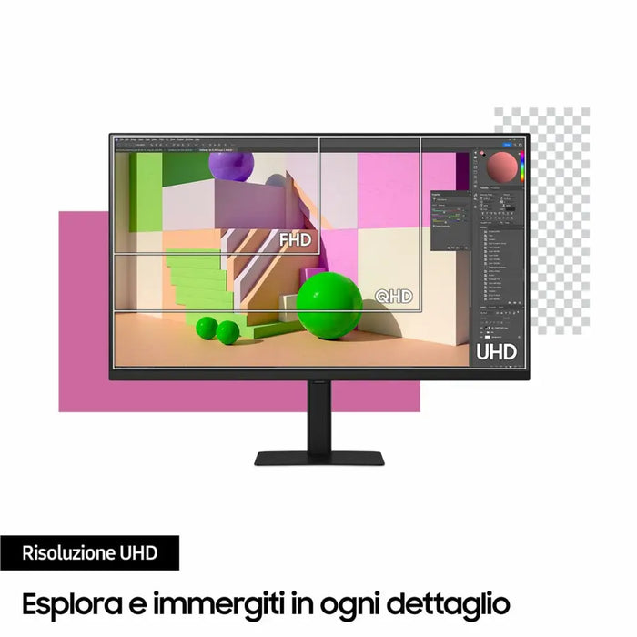 Gaming Monitor Samsung LS27D702EAUXEN 4K Ultra HD 27’’ - Монитори<<<Електроника Периферни и резервни части<<<Компютри|