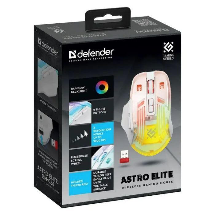 Gaming Mouse Defender GM-056 ASTRO ELITE White 3200 DPI - Гейминг Мишка и Подложка за Мишка<<<Компютър Игри<<<Компютри|