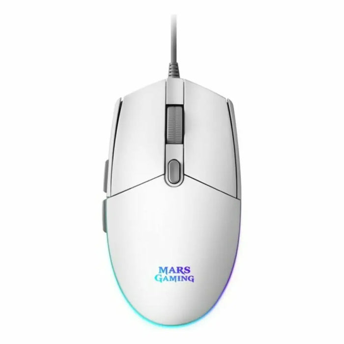 Gaming Mouse Mars Gaming MMGW Blanco - Компютър Игри<<<Компютри| Електроника<<<BigBuy&&&Гейминг Мишка и Подложка за
