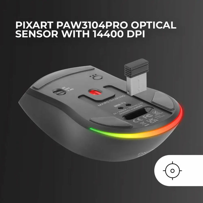 Gaming Mouse Mars Gaming MMT3 Black - Компютър Игри<<<Компютри| Електроника<<<BigBuy&&&Гейминг Мишка и Подложка за